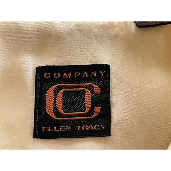 Company Ellen Tracy Silk Button Blouse SS Cream Hong Kong Lady S? (Chest 46") - Picture 9 of 11